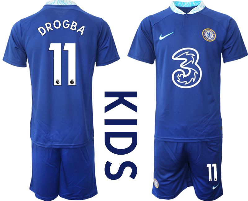 Youth 2022-2023 Club Chelsea FC home blue #11 Soccer Jersey->youth soccer jersey->Youth Jersey